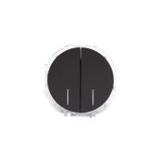 Выключатель 2-кл. СП OSEN 10А IP20 с подсветкой механизм черн. бархат LEZARD 743-4288-112