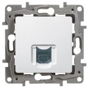 Розетка компьютерная 1-м СП Etika RJ45 кат.5E UTP механизм бел. IEK 672241