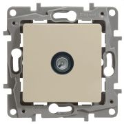 Розетка телевизионная TV СП Etika 2дБ 0-2400МГц с топологией «звезда» механизм сл. кость IEK 672351