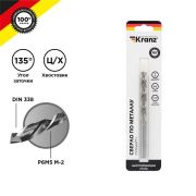 Сверло по металлу 7мм «Стандарт+» (P6M5 M-2) DIN 338 (блист.1шт) Kranz KR-91-0530