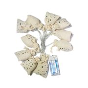 Гирлянда светодиодная «Подарки» 6х4х7см 10LED ткань тепл. бел. 1.8+0.3м КОСМОС KOC_GIR-B118