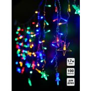 Гирлянда «Бахрома» DICLD-100M-C 100 мультиколорт светодиодов 1.7х0.5м с насадками SHLights 4690601047199