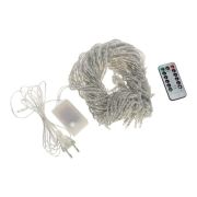 Гирлянда светодиодная «Светодиодный Дождь» 3х2м 240LED тепл. бел. 25Вт 230В IP20 эффект водопада провод прозр. Neon-Night 235-006