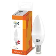 Лампа светодиодная C35 9Вт свеча 3000К E14 230В IEK LLE-C35-9-230-30-E14