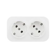 Розетка 2-м ОП Quteo 16А IP20 250В 2х2P+E с заземл. защ. шторки бел. IEK 782237